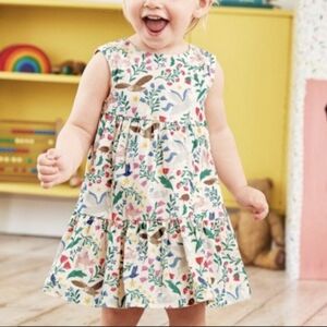 NWT {Mini Boden} Peculiar Pets Tiered Pennie Multicolor Kids Corduroy Dress